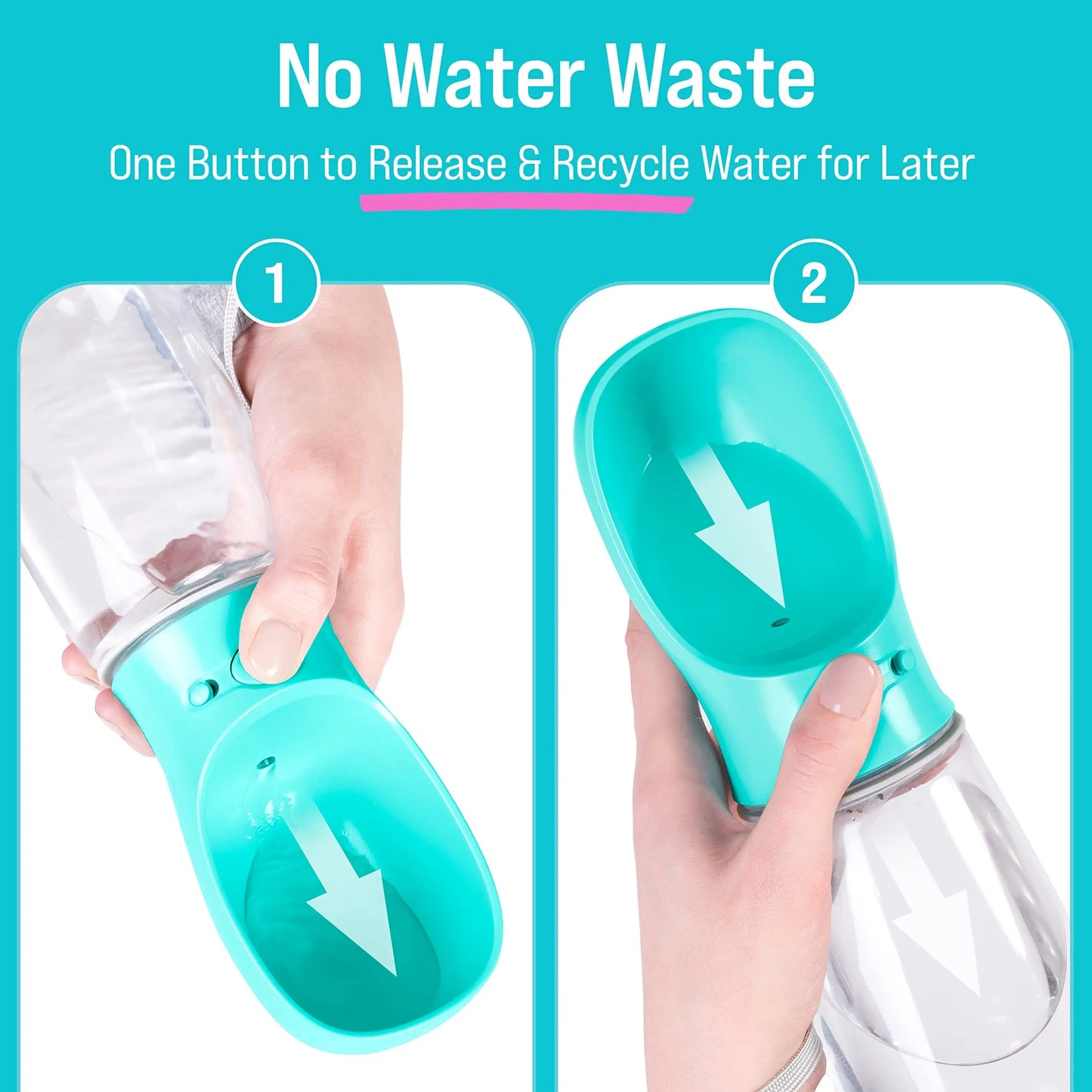 Portable Dog Water Bottle Travel Outdoor Pet Drinker Leak Proof Dog Bowl Walking Drinking Cat Drinking Bowl Dog Supplies