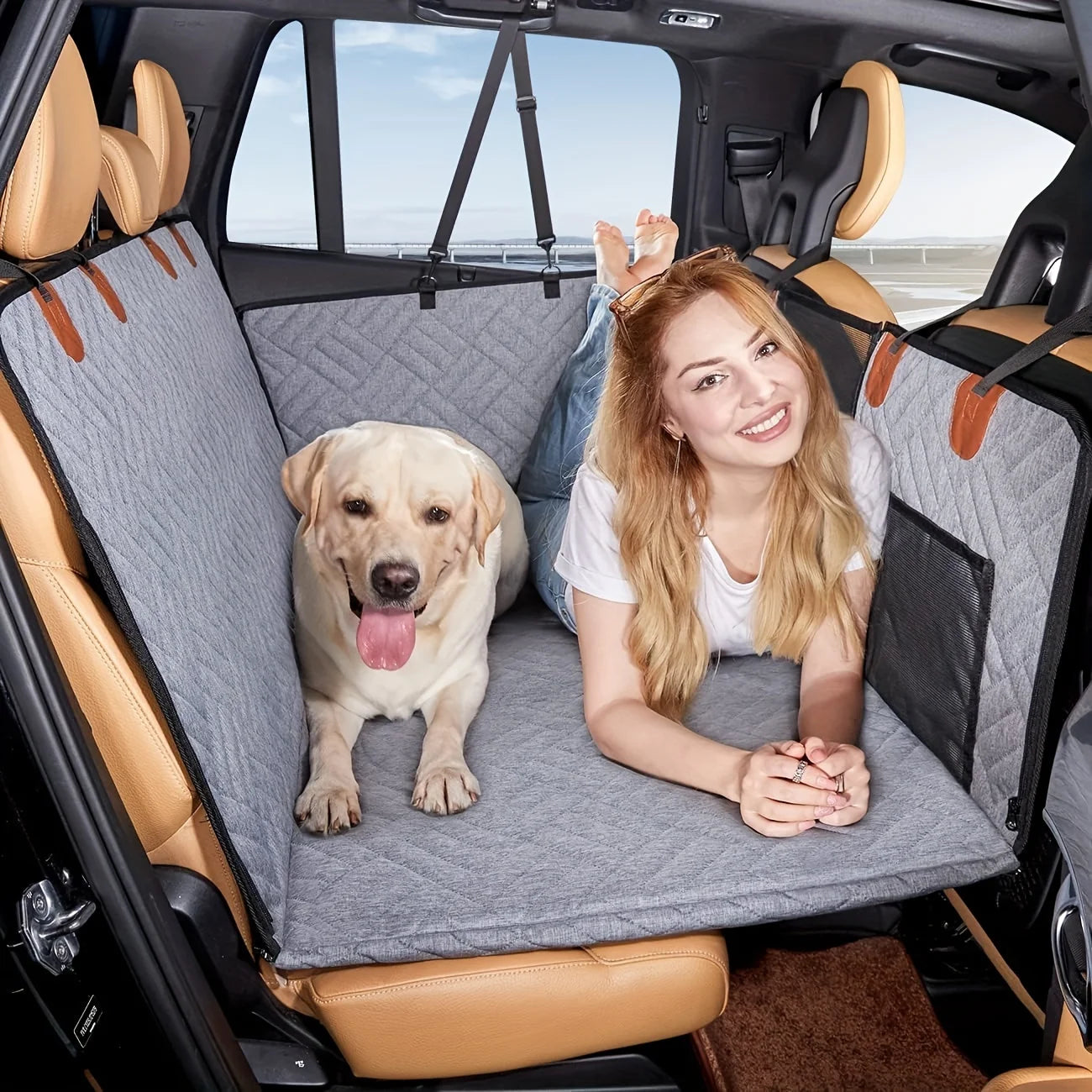 Dog Seat Cover Car Seat Cover for Pets,Waterproof Pet Seat Cover Hammock Scratch Proof Nonslip Durable Soft Pet Back Seat Covers