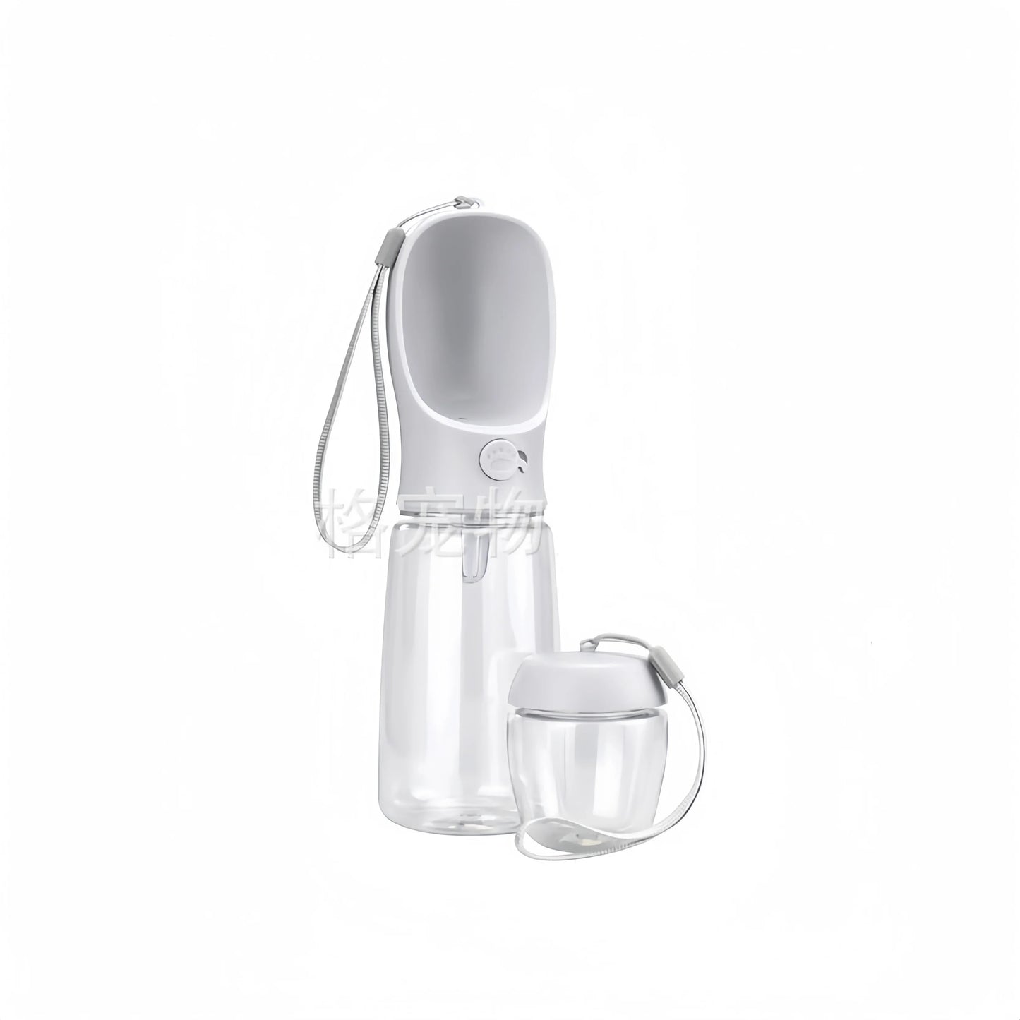 Dog Cat Portable Feeding and Watering Supplies Portable Food Grade Material Dog Travel Pet Water Cup Bottle with Food Dispenser