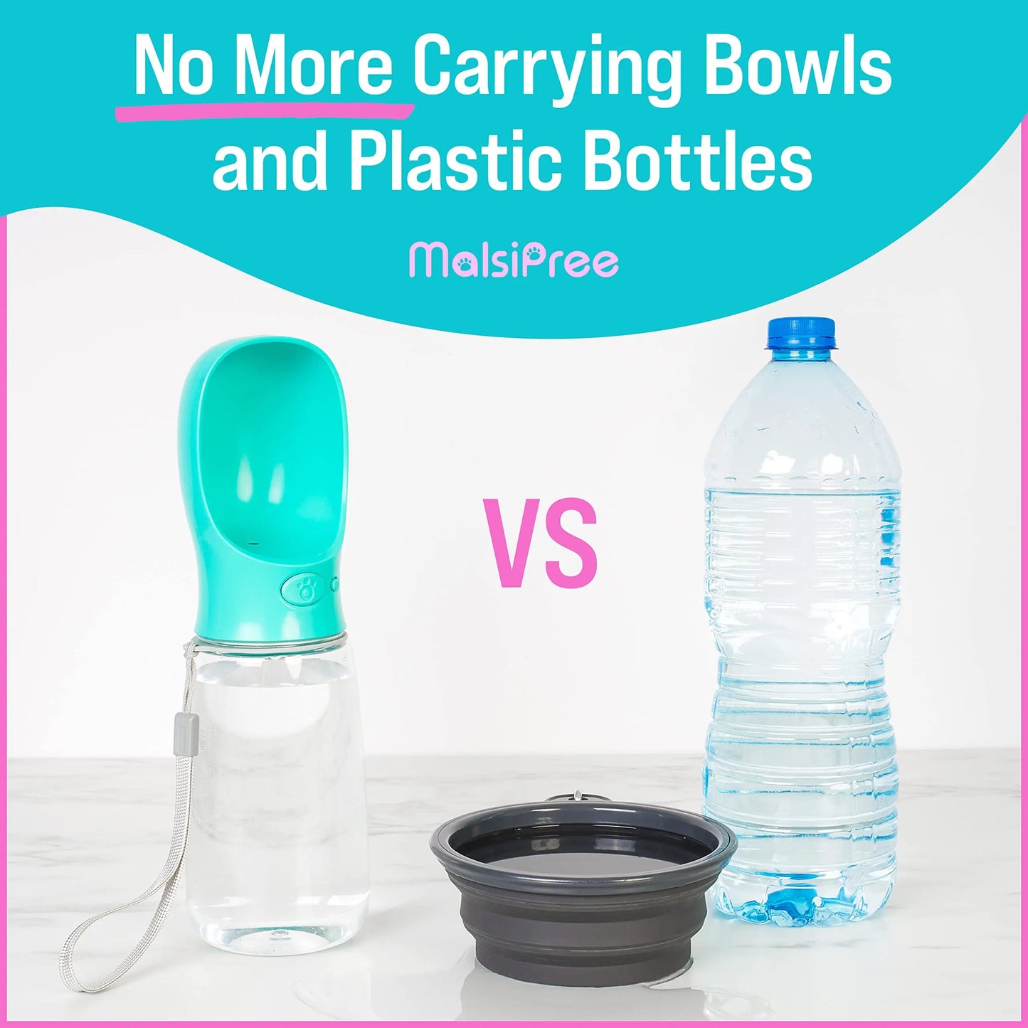 Portable Dog Water Bottle Travel Outdoor Pet Drinker Leak Proof Dog Bowl Walking Drinking Cat Drinking Bowl Dog Supplies