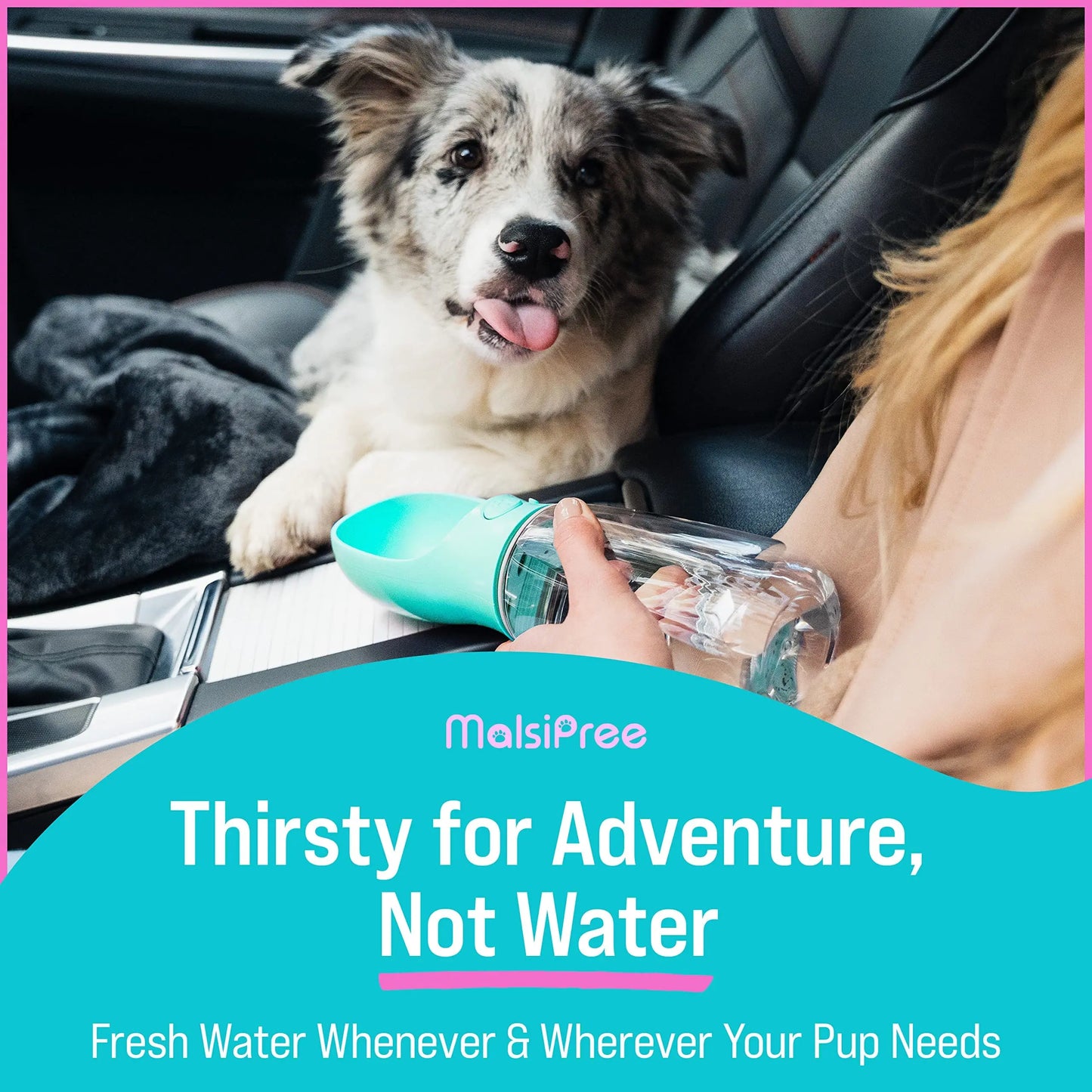 Portable Dog Water Bottle Travel Outdoor Pet Drinker Leak Proof Dog Bowl Walking Drinking Cat Drinking Bowl Dog Supplies