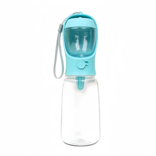 Dog Cat Portable Feeding and Watering Supplies Portable Food Grade Material Dog Travel Pet Water Cup Bottle with Food Dispenser