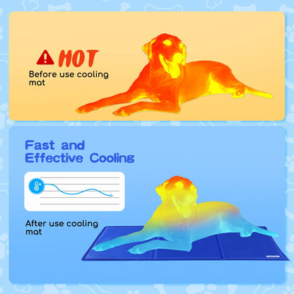 Cooling Mat for Large Pets. Non-Toxic Auto Coolant. Ideal for Dogs, Cats in Summer