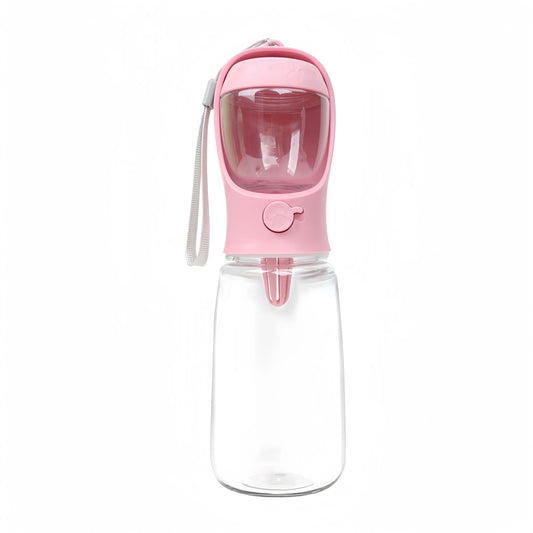 Dog Cat Portable Feeding and Watering Supplies Portable Food Grade Material Dog Travel Pet Water Cup Bottle with Food Dispenser
