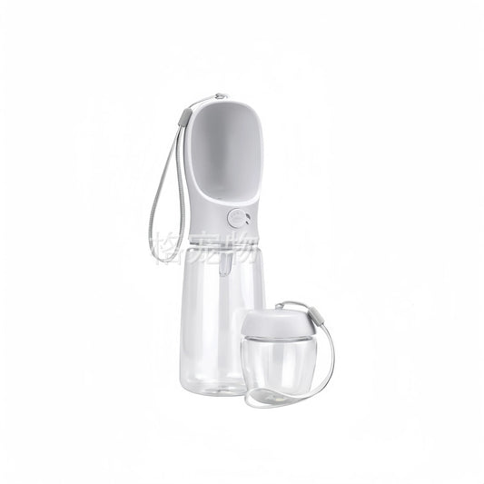 Dog Cat Portable Feeding and Watering Supplies Portable Food Grade Material Dog Travel Pet Water Cup Bottle with Food Dispenser