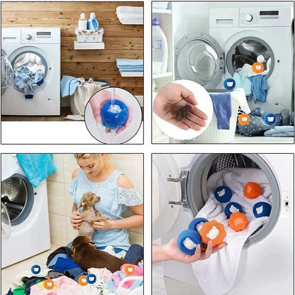 Laundry Balls Pet Hair Remover Reusable Washing Machine Lint Catcher Clothes Fluff Fur Cleaner Home Cleaning Tools